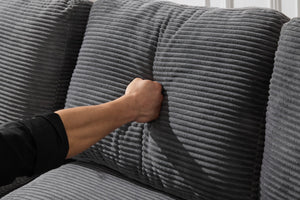 English Elm 99*69" Modular L-Shaped Sectional Sofa Set - Modern Minimalist Design, No Assembly, Versatile Comfort! W1829S00058