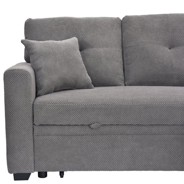 English Elm Sleeper Sectional with Pull Out Bed Storage Chaise Tufted Polyester Living Room W5568S00039
