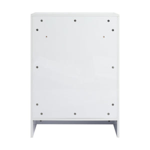 English Elm 24" Freestanding Bathroom Storage Cabinet With Soft-Close Doors, Adjustable Shelves & Glossy Finish W999P312106