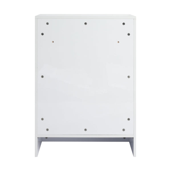English Elm 72" Freestanding Vanity Combination With Soft-Closing Drawers, Glossy White Storage Solution For Modern Bathrooms W999S00429