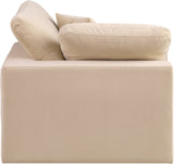 Comfy Beige Velvet Modular Corner Chair 189Beige-Corner Meridian Furniture