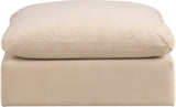 Comfy Beige Velvet Modular Ottoman 189Beige-Ott Meridian Furniture