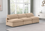 Comfy Beige Velvet Modular Sofa 189Beige-S117 Meridian Furniture