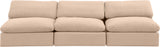 Comfy Beige Velvet Modular Sofa 189Beige-S117 Meridian Furniture