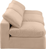 Comfy Beige Velvet Modular Sofa 189Beige-S117 Meridian Furniture