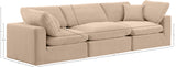 Comfy Beige Velvet Modular Sofa 189Beige-S119 Meridian Furniture