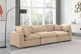 Comfy Beige Velvet Modular Sofa 189Beige-S119 Meridian Furniture