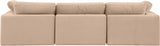 Comfy Beige Velvet Modular Sofa 189Beige-S119 Meridian Furniture