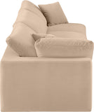 Comfy Beige Velvet Modular Sofa 189Beige-S119 Meridian Furniture