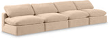 Comfy Beige Velvet Modular Sofa 189Beige-S156 Meridian Furniture