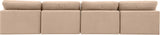 Comfy Beige Velvet Modular Sofa 189Beige-S156 Meridian Furniture