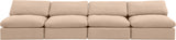 Comfy Beige Velvet Modular Sofa 189Beige-S156 Meridian Furniture