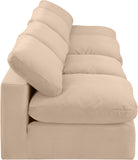 Comfy Beige Velvet Modular Sofa 189Beige-S156 Meridian Furniture