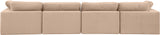 Comfy Beige Velvet Modular Sofa 189Beige-S158 Meridian Furniture