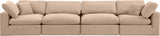 Comfy Beige Velvet Modular Sofa 189Beige-S158 Meridian Furniture