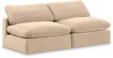 Comfy Beige Velvet Modular Sofa 189Beige-S78 Meridian Furniture