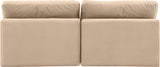 Comfy Beige Velvet Modular Sofa 189Beige-S78 Meridian Furniture