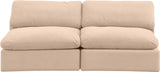 Comfy Beige Velvet Modular Sofa 189Beige-S78 Meridian Furniture