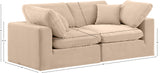 Comfy Beige Velvet Modular Sofa 189Beige-S80 Meridian Furniture