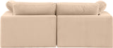 Comfy Beige Velvet Modular Sofa 189Beige-S80 Meridian Furniture