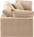 Comfy Beige Velvet Modular Sofa 189Beige-S80 Meridian Furniture