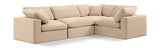 Comfy Beige Velvet Modular Sectional 189Beige-Sec4C Meridian Furniture