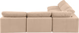 Comfy Beige Velvet Modular Sectional 189Beige-Sec5B Meridian Furniture