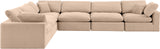 Comfy Beige Velvet Modular Sectional 189Beige-Sec6A Meridian Furniture