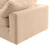Comfy Beige Velvet Modular Sectional 189Beige-Sec6A Meridian Furniture