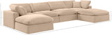 Comfy Beige Velvet Modular Sectional 189Beige-Sec6B Meridian Furniture