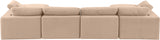 Comfy Beige Velvet Modular Sectional 189Beige-Sec6B Meridian Furniture