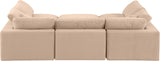 Comfy Beige Velvet Modular Sectional 189Beige-Sec6C Meridian Furniture