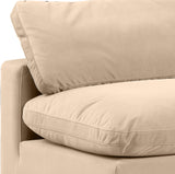 Comfy Beige Velvet Modular Sectional 189Beige-Sec6D Meridian Furniture