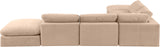 Comfy Beige Velvet Modular Sectional 189Beige-Sec6E Meridian Furniture