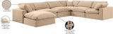 Comfy Beige Velvet Modular Sectional 189Beige-Sec7A Meridian Furniture