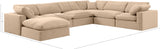 Comfy Beige Velvet Modular Sectional 189Beige-Sec7A Meridian Furniture