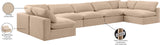 Comfy Beige Velvet Modular Sectional 189Beige-Sec7B Meridian Furniture