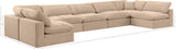 Comfy Beige Velvet Modular Sectional 189Beige-Sec7B Meridian Furniture