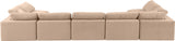 Comfy Beige Velvet Modular Sectional 189Beige-Sec7B Meridian Furniture