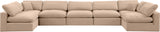 Comfy Beige Velvet Modular Sectional 189Beige-Sec7B Meridian Furniture