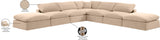 Comfy Beige Velvet Modular Sectional 189Beige-Sec7C Meridian Furniture