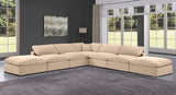 Comfy Beige Velvet Modular Sectional 189Beige-Sec7C Meridian Furniture