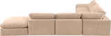 Comfy Beige Velvet Modular Sectional 189Beige-Sec7C Meridian Furniture