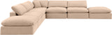 Comfy Beige Velvet Modular Sectional 189Beige-Sec7C Meridian Furniture