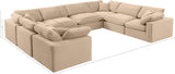 Comfy Beige Velvet Modular Sectional 189Beige-Sec8A Meridian Furniture