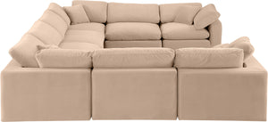 Comfy Beige Velvet Modular Sectional 189Beige-Sec8A Meridian Furniture