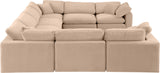 Comfy Beige Velvet Modular Sectional 189Beige-Sec8A Meridian Furniture