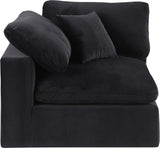 Comfy Black Velvet Modular Corner Chair 189Black-Corner Meridian Furniture