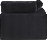 Comfy Black Velvet Modular Corner Chair 189Black-Corner Meridian Furniture