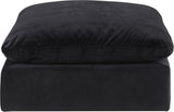 Comfy Black Velvet Modular Ottoman 189Black-Ott Meridian Furniture